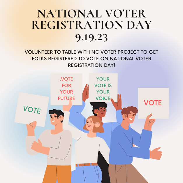 National Voter Registration Day Tabling at Moore Square · Mobilize